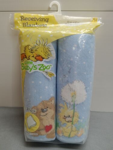 Gerber Little Suzy's Zoo Receiving Blankets Witzy & Boof Baby Nursery 2-Pack New - Picture 1 of 4