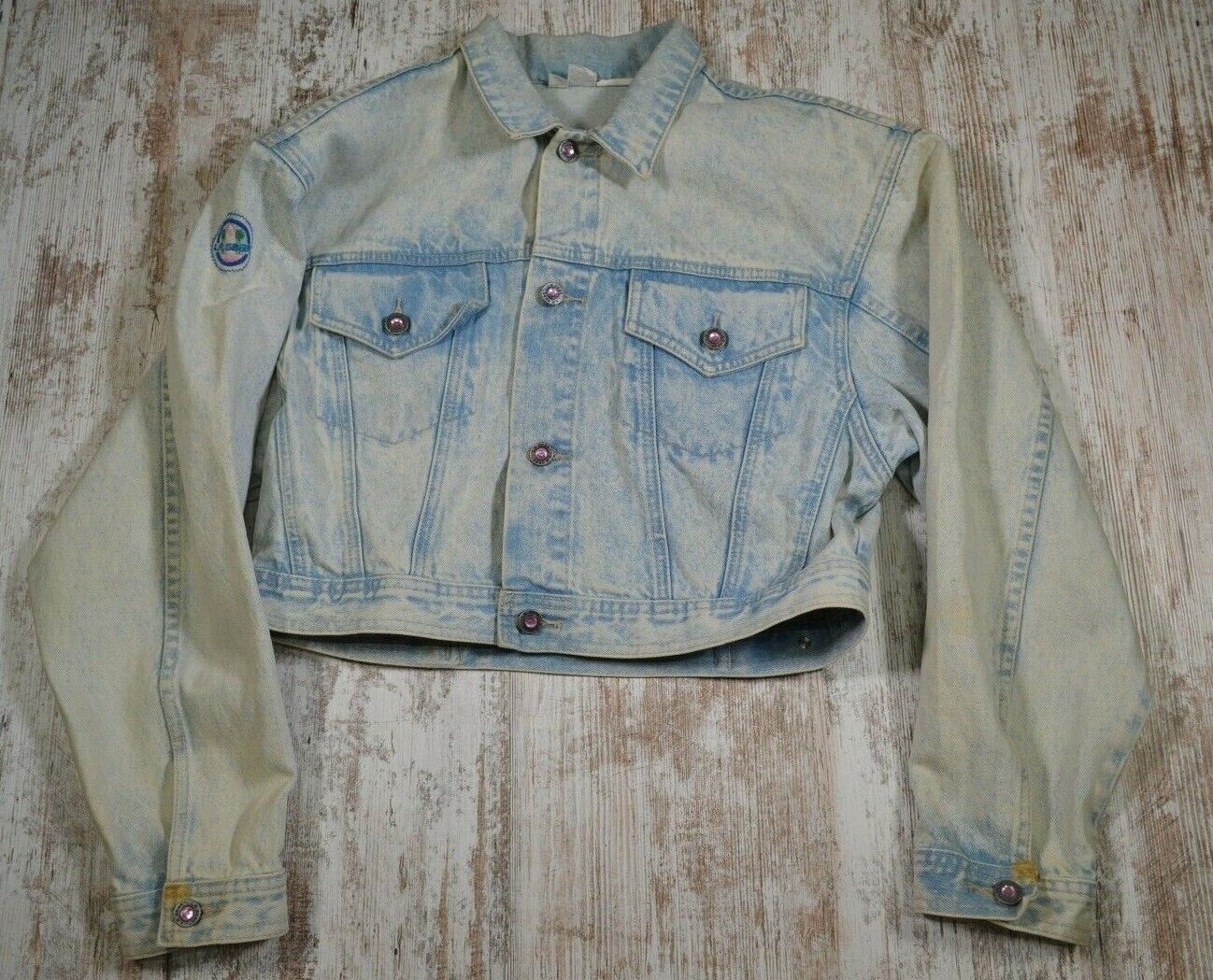 Vintage LA Gear Denim Jean Jacket Large VTG 80s 9… - image 4