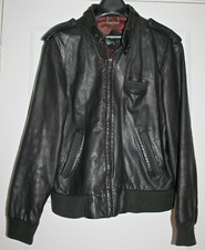 Members Only Dark Brown Biker Cafe Racer Leather Jacket Mens 42 Vintage 1980'