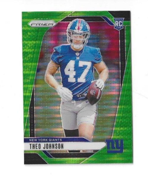 2024 Panini Prizm THEO JOHNSON Green Pulsar Rookie #390 New York Giants