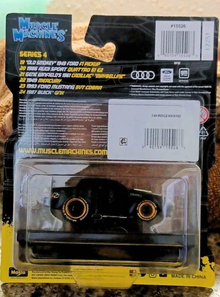 Muscle Machines 1987 Buick GNX GOLD WHEELS CHASE #24 - Image 2 of 2