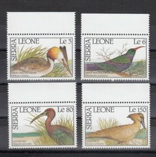 TIMBRE STAMP  4 SIERRA LEONE Y&T#1207-10 OISEAU BIRD  NEUF**/MNH-MINT 1990 ~D41