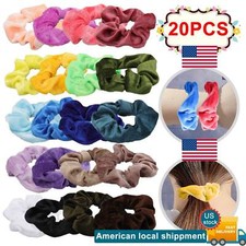 20PCS Women Girl Hair Scrunchies Velvet Elastic Hair Bands Scrunchy Rope Ties