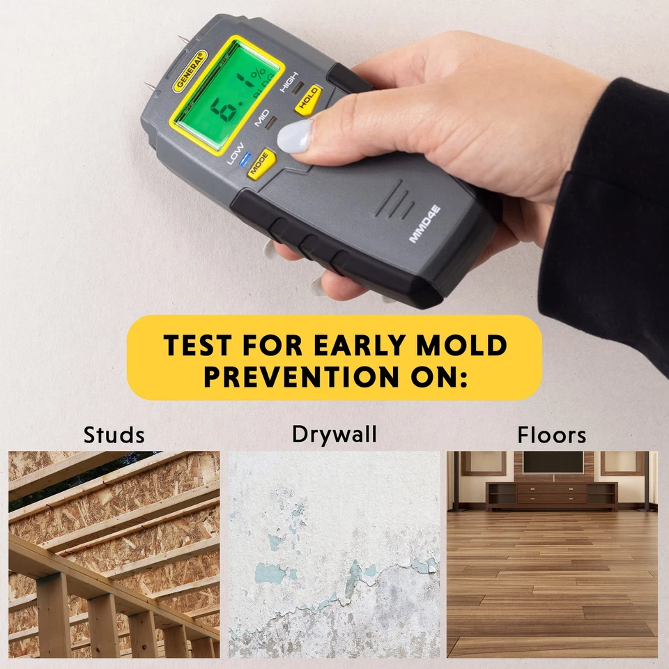Digital Moisture Meter with LCD Display Mold Leak Detector for Wood Concrete - Image 2 of 4
