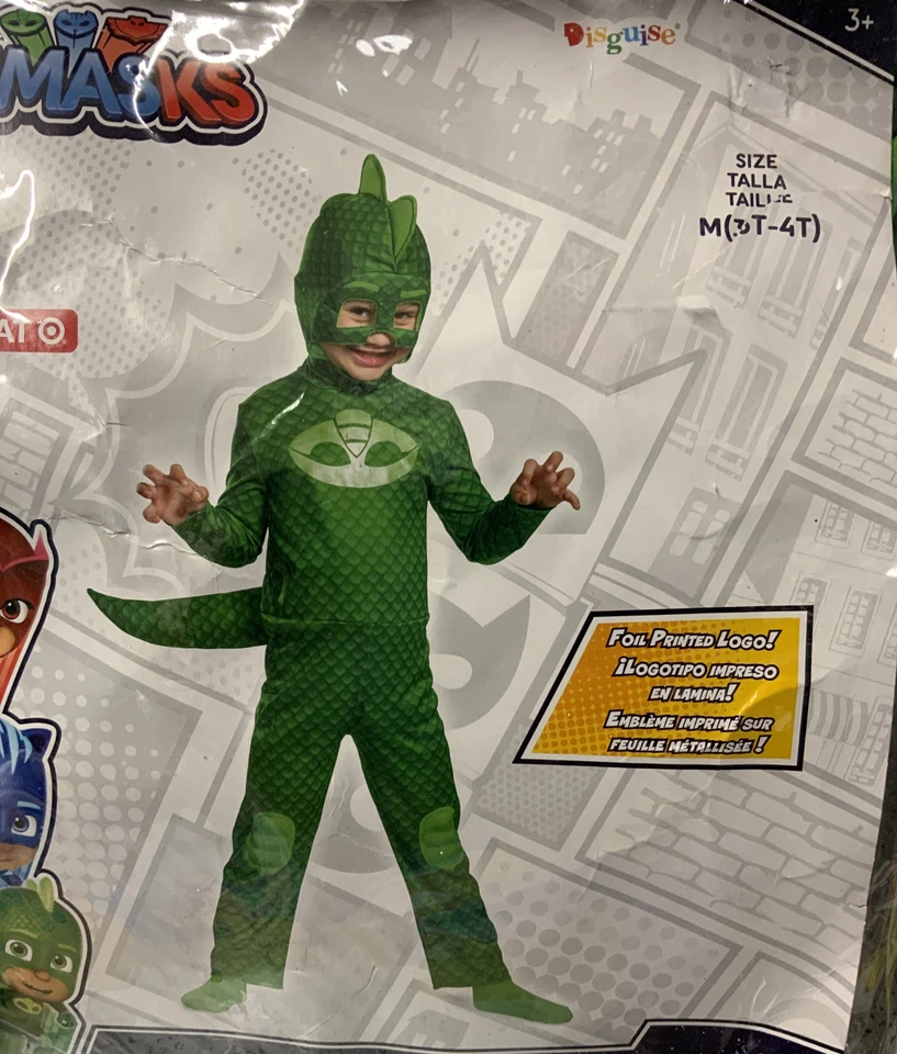 🎃Disfraz PJ Máscara Gekko Deluxe Disfraz Niño Pequeño👻 Mediano 3T-4T Foto 2 de 2