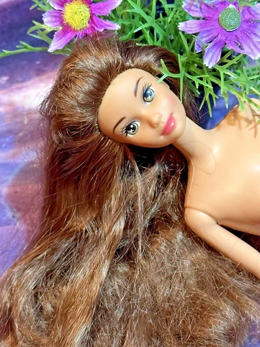 Barbie Beauty And The Beast Princess Belle w Long, Reddish Brown Hair ~ gorgeous