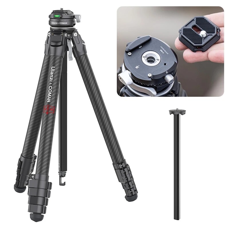 Ulanzi COMAN Zero F38 Camera DSLR Tripod Carbon Fiber F38 Quick 