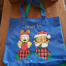 Garfield Lot of 28 Collectible Bags Totes Canvas Paper Plastic