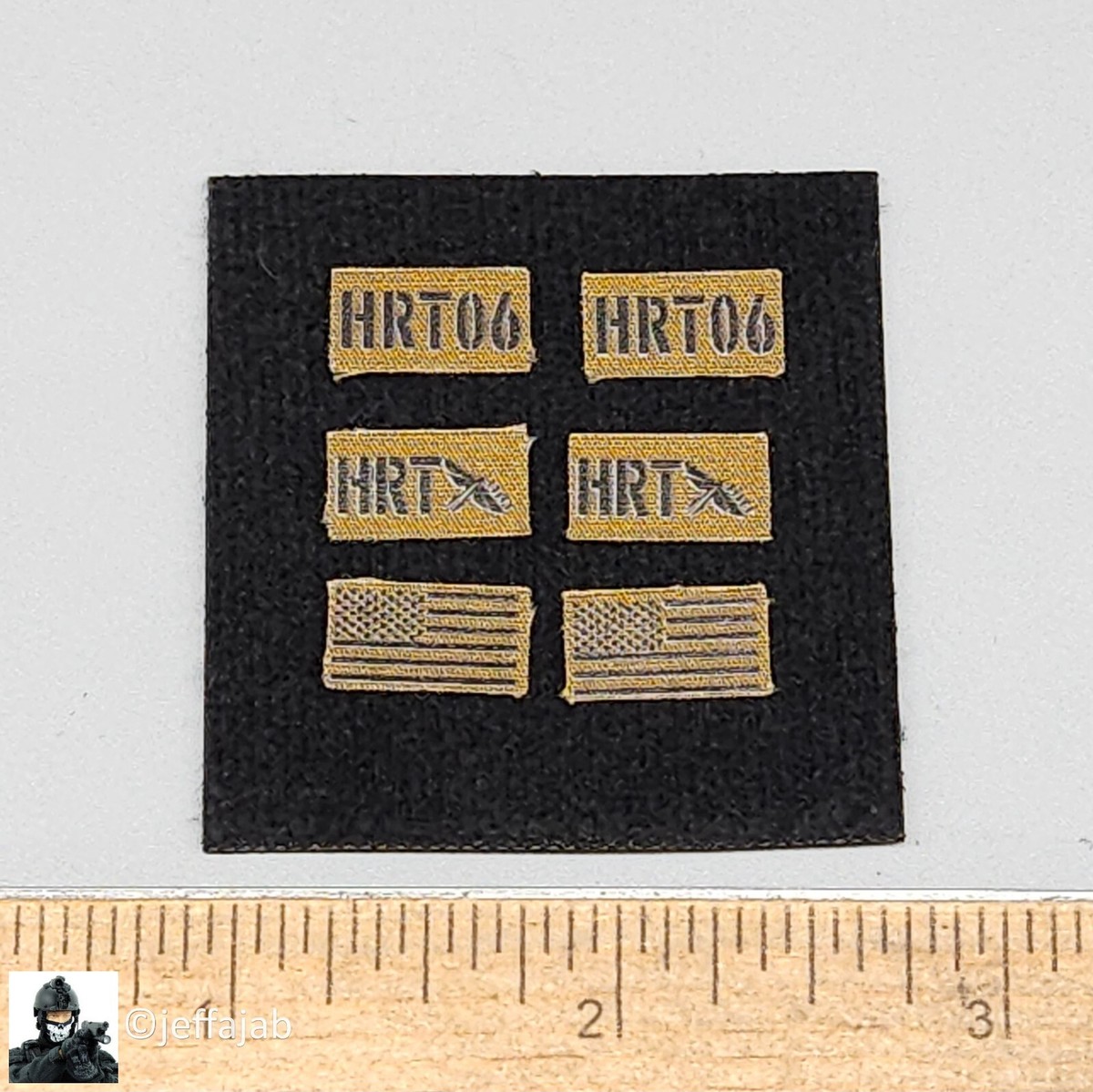 1:6 scale Easy & Simple HRT Team Leader Patches Set for 12