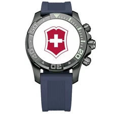 New Victorinox Swiss Army Rubber Strap Blue Diver Watch Band 22mm 20mm X1