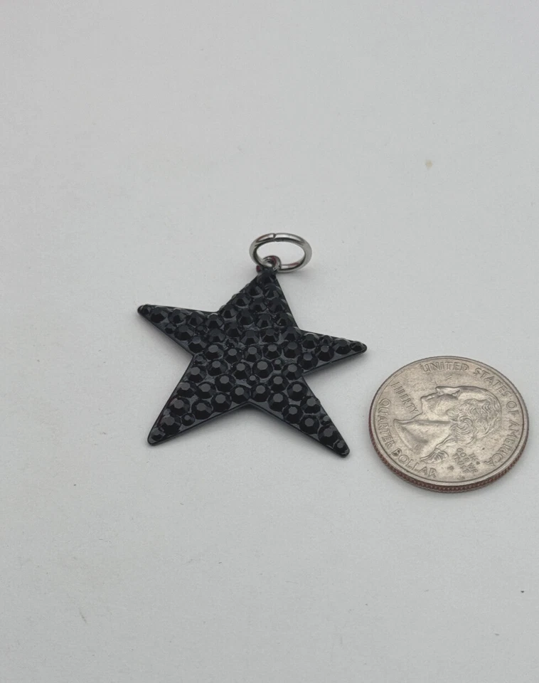 Collar colgante Coach Pave Star negro cristales de Swarovski hace un gran regalo Foto 2 de 3