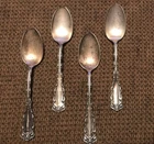 Antique Sterling Silver (REED & BARTON 3+) Engraved Soupspoons (4)
