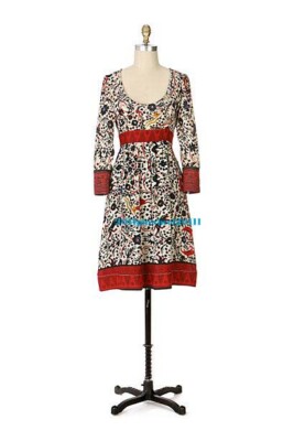 New! 4 NWT Anthropologie Wool Silk Animal 'Magic Woods Dress' Deer Tiger 