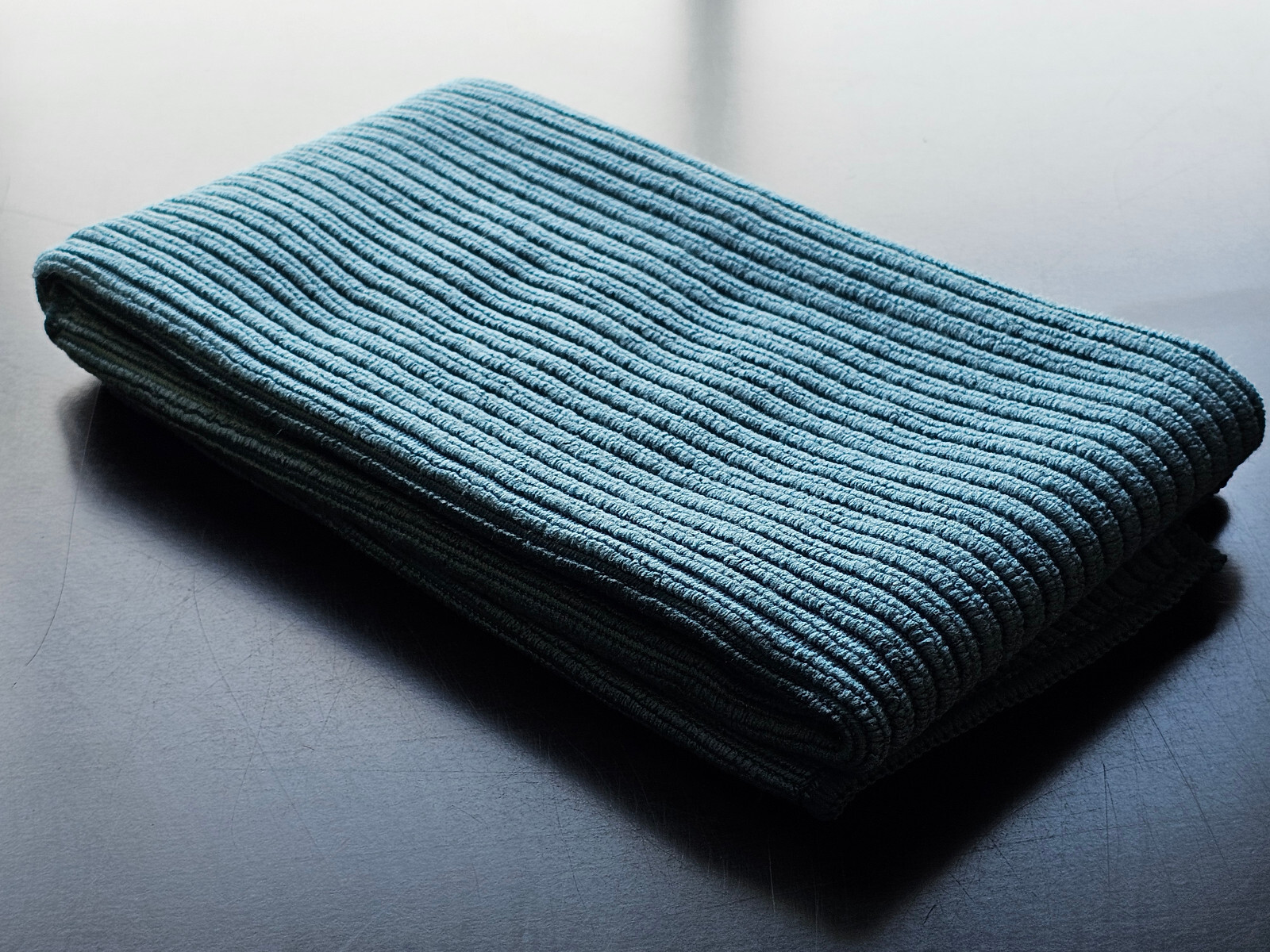 Norwex Kitchen Towel Channel Textured with BacLock Teal 25.59" x 13