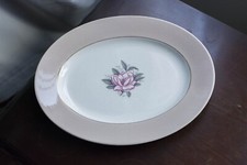12" - 31cm big pink serving plate Barratts Delphatic White Tableware English se