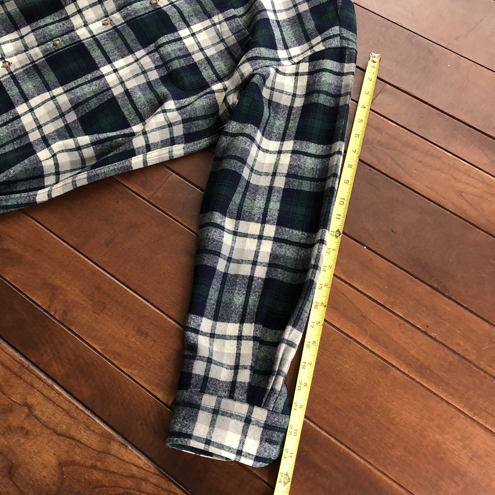 Pendleton Mens Button Down Shirt Virgin Wool Plai… - image 10