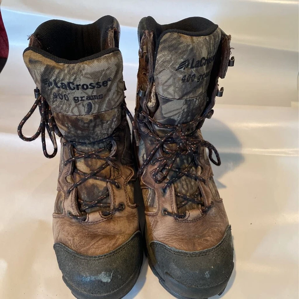 Realtree Mens Lacrosse BroadSide Hunting Boots Brown Camouflage Lace Up 7.5 M - Image 2 of 4