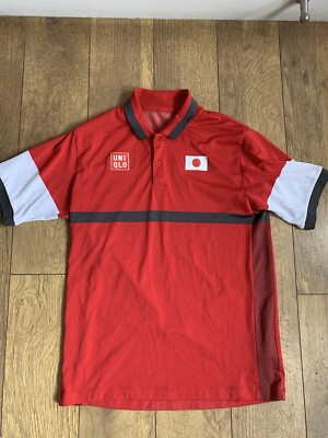 Uniqlo x Kei Nishikori Dry-EX Polo Shirt Tokyo Olympics Red 438274 Size XS  Men’s UK