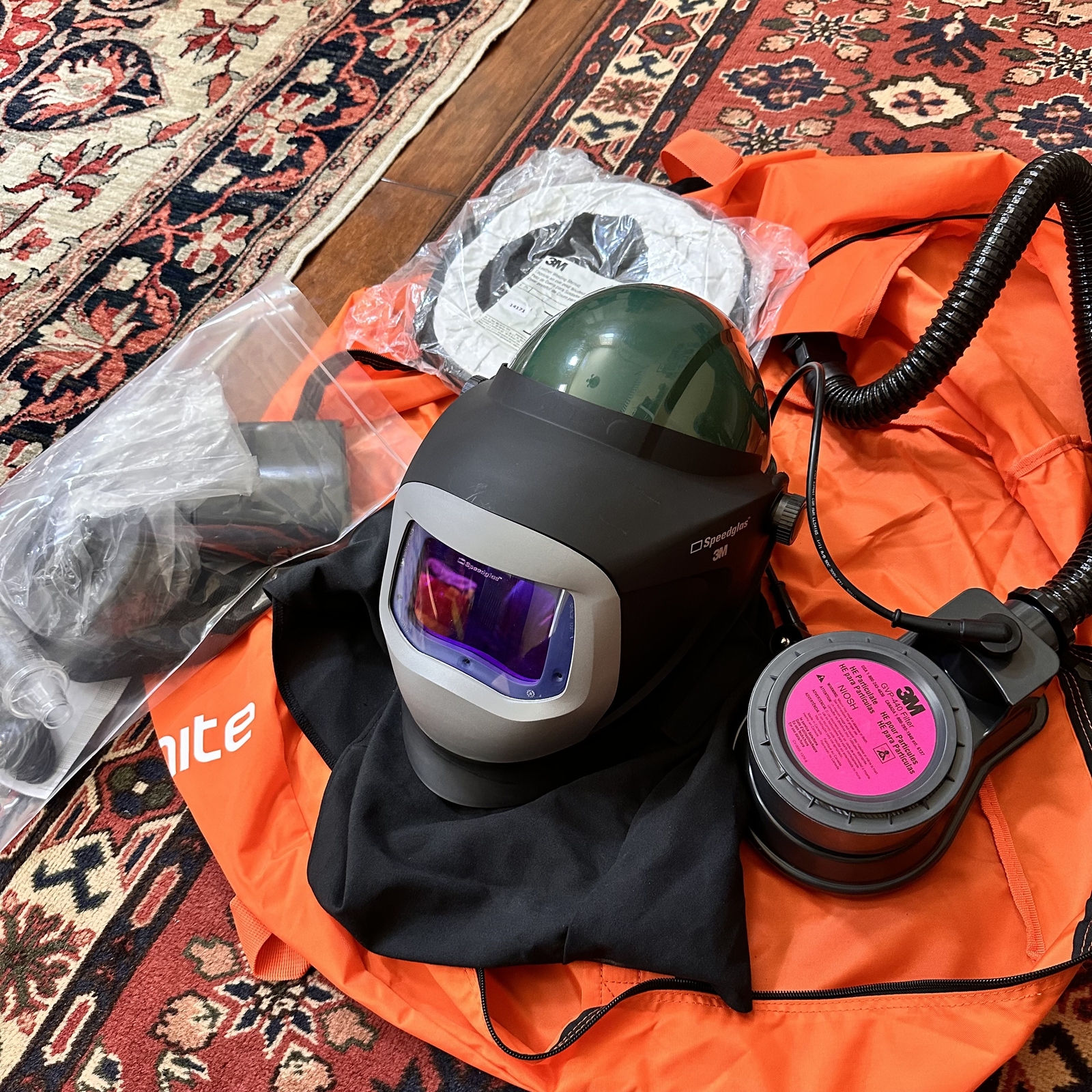 New! Unused 3M Speedglas Welding Helmet, PAPR Unit, and Acce