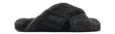 TOMS Women's SLIPPERS Size 7 SUSIE Dark Gray FAUX FUR Brand New NIB FREE SHIP
