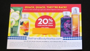 Details About Bath And Body Works 20 Off Entire Purchase Coupon Exp 10719
