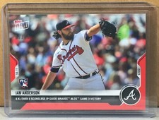 2021 TOPPS NOW #952 IAN ANDERSON BRAVES ROOKIE NLDS Game 3 Red Parallel 9/10