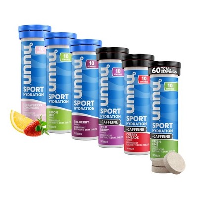 Nuun Sport + Caffeine Electrolyte Tablets   Dissolvable in Water, Variety