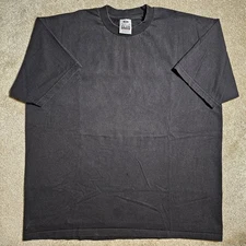 Vintage 90s Y2k  Pro Club Heavy Blank Black T-shirt Mens 2XL Faded Sleeze Skate