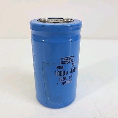Nippon Chemi-Con Large Can Aluminum Capacitor 36DA Screw Terminal 1000uF 450Volt