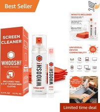 Screen Cleaner Spray Kit for All Screens Safe Non-Toxic Microfiber Cloths