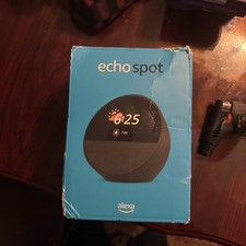 Amazon echo spot 2023 Smart Speaker + Alexa,  2.8 Touchscreen. Open Box.