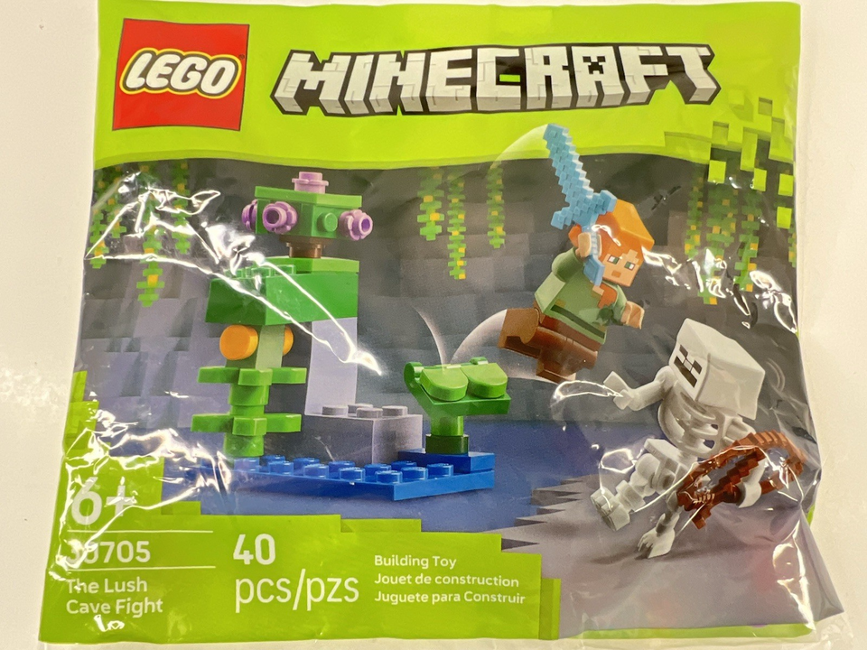 Lego Minecraft The Lush Cave Fight 40 Pieces Polybag Set 30705 New in ...
