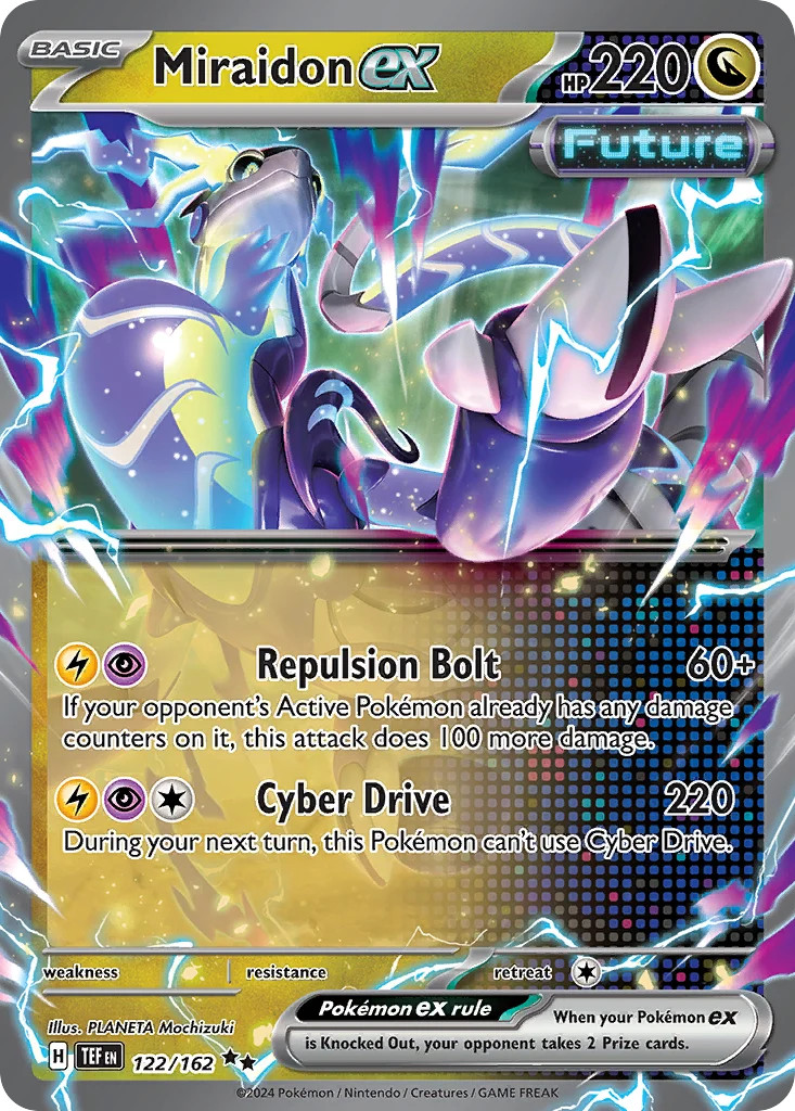 Miraidon ex - 122/162 Temporal Forces Double Rare Holo Pokemon - NM
