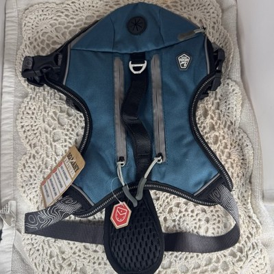 Arcadia Trail Reflective Dog Harness Blue Top Handle D Ring Saddlebags Blue New