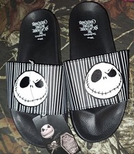 Nightmare Before Christmas Men's Comfort Slide Sandals Size 10 Disney Halloween