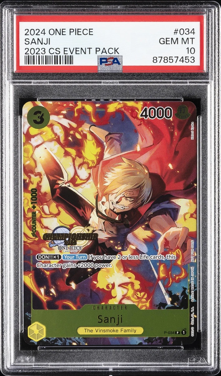 チャンピオンシップCS2023 サンジ イベントパック 海外プロモ② Sanji P-034 One Piece Promotion Cards for sale | eBay