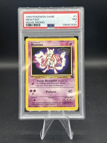 1999 Pokemon Game Mewtwo Movie Promo #3 PSA 7