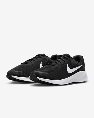 Nike Revolution 7 Lace up Gym White Black Running Shoes FB2207-001 Men's Sizes