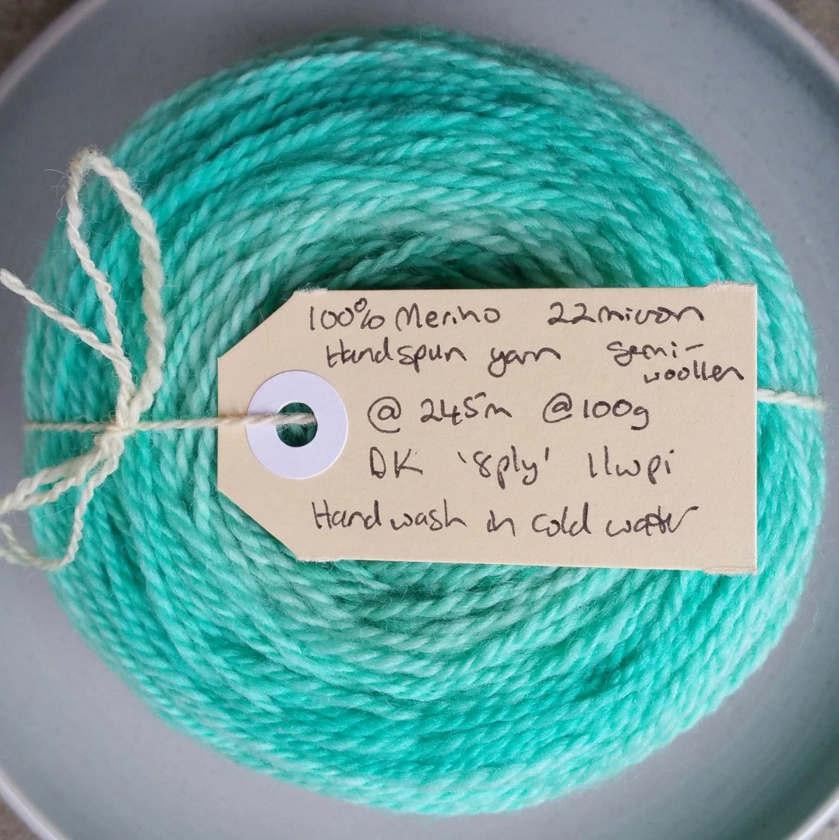 Handspun Yarn 100% Merino 22m Approx 245m 100g DK 8ply 11wpi