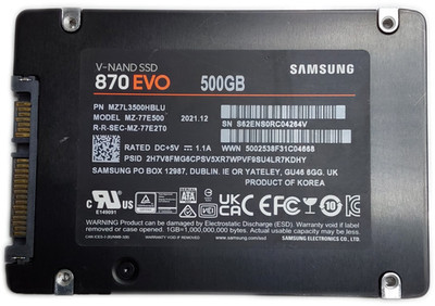 Samsung 870 EVO MZ-77E500 500GB 2.5'' SATA III SSD