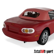 Bordeaux Convertible Soft Top With Glass Window And Rain Rail For Mazda Miata