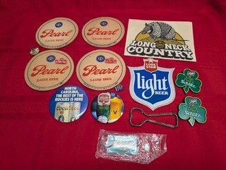 (16) Mixed Lot of Beer Advertising: PEARL LONE STAR MILLER SCHLITZ COORS BUD