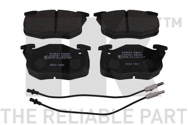 NK Bremsbelagsatz, Scheibenbremse 229953 FüR CitroËN Peugeot Renault-image
