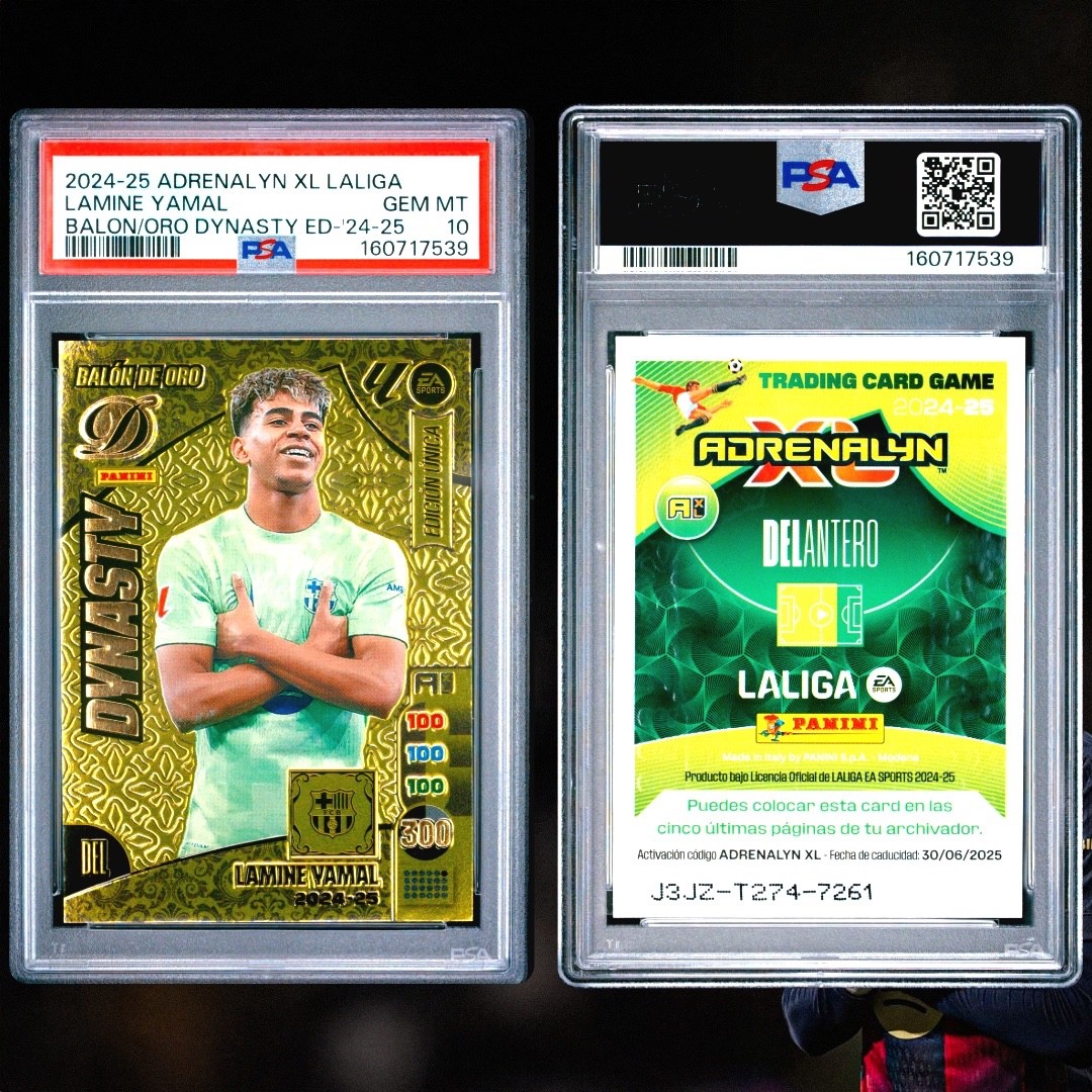LAMINE YAMAL BALON DE ORO DYNASTY 2024-25 ADRENALYN XL LALIGA 24-25 PSA 10 GEM view 3
