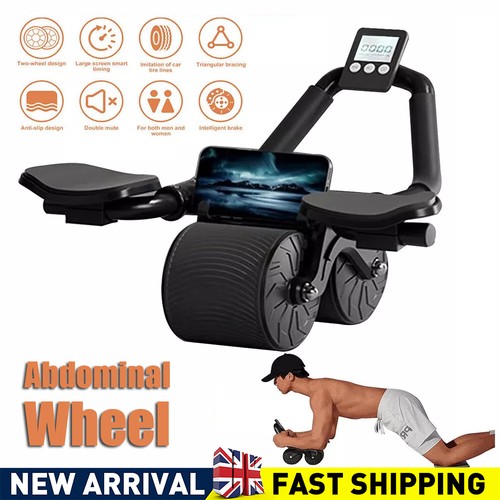 Automatic Rebound AB Roller Exercise Wheel Abdominal Wheel Anti Slip Fitness Gym - Picture 3 of 12
