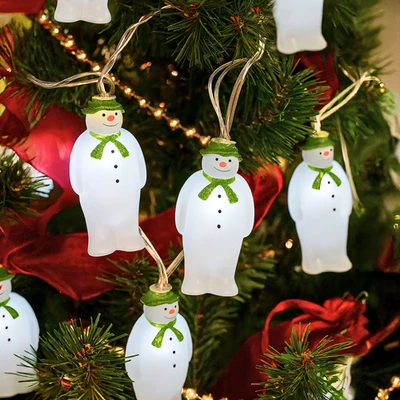 MARCO PAUL The Snowman String Lights 10pc Light Up Christmas Decoration Indoor Home Decor