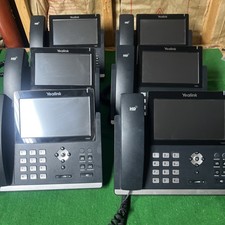 Lot of 6 Yealink SIP-T48S Gigabit Business IP Phones 7" Touch, PoE, w/o Power