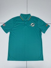 Nike Miami Dolphins Polo Shirt Aqua Dri-Fit Team Issued NFL On Field Pick Size
