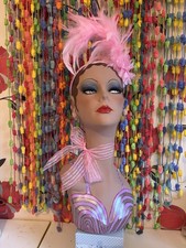 Hand painted Mannequin head and shoulders. Show Girl Theme