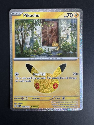 Pikachu 30th Celebration #39/128 Holo Pokemon TCG English